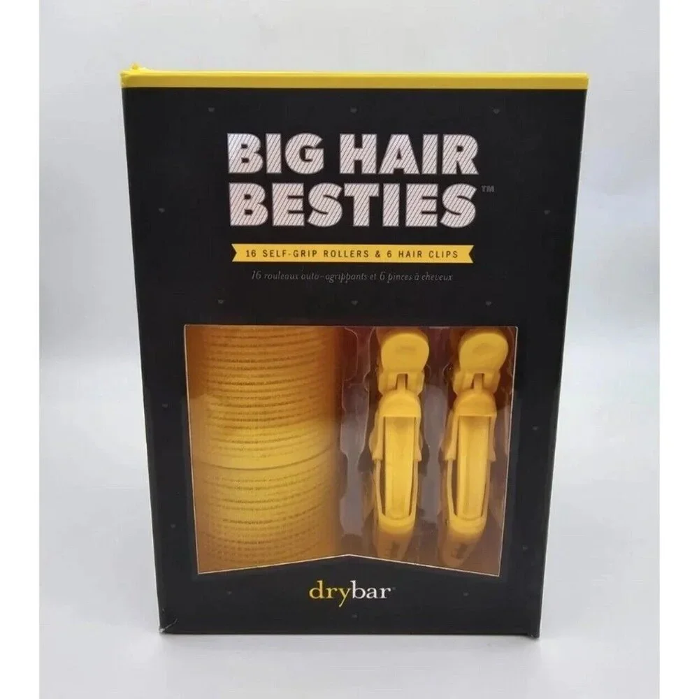 NIB Drybar Big Hair Besties Kit 16 Self-Grip Rollers & 6 Hair Clips Set